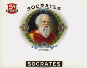 Etichetta di sigaro, Socrate, Conosci te stesso da American School